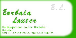 borbala lauter business card