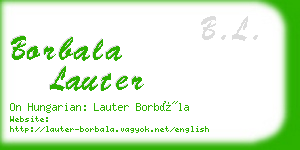 borbala lauter business card